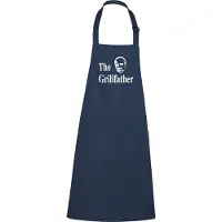 Kariban mijncadeautje - luxe keukenschort - The Grillfather Corleone - navy / blauw