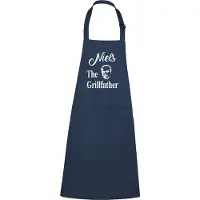 Kariban mijncadeautje - luxe keukenschort - The Grillfather Corleone - met naam - navy / blauw