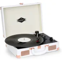 Auna Nostalgy by auna Peggy Sue retro-platenspeler LP USB AUX wit/roze goud-optiek
