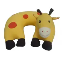 Cuddlebug nekkussen Giraffe 30 x 30 cm geel