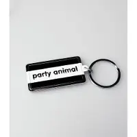 Paper Dreams Sleutelhanger Party Animal 13,5 X 4,5 Cm Zwart/wit