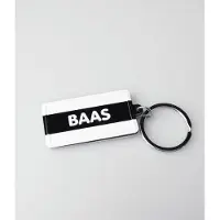 Paper Dreams Sleutelhanger Baas 13,5 X 4,5 Cm Staal Zwart/wit