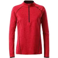 James & nicholson James and Nicholson Dames/dames Sport Top met lange mouwen (Rood gemêleerd)