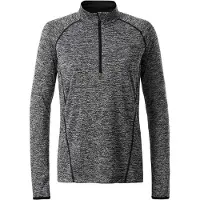 James & nicholson James and Nicholson Dames/dames Sport Top met lange mouwen (Zwart gemêleerd/zwart)