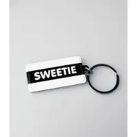Paper Dreams Sleutelhanger Sweetie 13,5 X 4,5 Cm Staal Zwart/wit