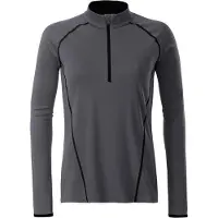 James & nicholson James and Nicholson Dames/dames Sport Top met lange mouwen (Titan Grijs/Zwart)