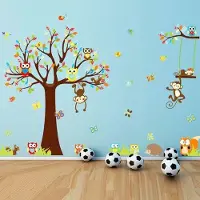 Pura Muursticker Kinderkamer Xl Boom met dieren 234 x 150