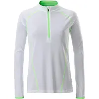 James & nicholson James and Nicholson Dames/dames Sport Top met lange mouwen (Wit/Recht Groen)