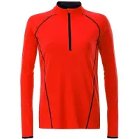 James & nicholson James and Nicholson Dames/dames Sport Top met lange mouwen (Helder oranje/zwart)