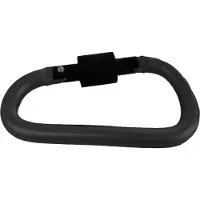 ABC-led Karabijnhaak / sleutelhanger - Volledig zwart