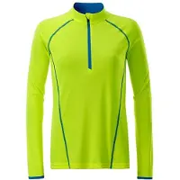 James & nicholson James and Nicholson Dames/dames Sport Top met lange mouwen (Helder geel/rechterblauw)