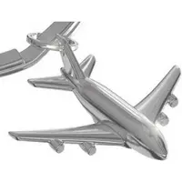 Metalmorphose sleutelhanger vliegtuig - Grijs / 3.7 x 4.00 x 0.8cm / Metaal