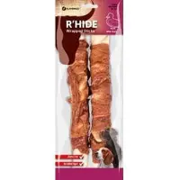 Flamingo hondensnack R'hide duck wrapped stick 40mm 25cm 2st 240gr. Let op: 1 zakje met 2 stuks!