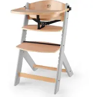 Kinderkraft KKKENOCGRY0000, Kinderstoel, Vaste zitting, Grijs, Hout, Effen, 3-puntsgordel, Metaal