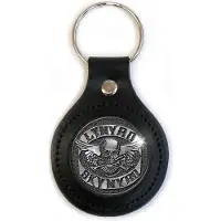 Rock Off Lynyrd Skynyrd - Biker Logo Sleutelhanger - Zwart/Zilverkleurig