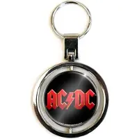 AC/DC Porte-clés rotatif avec logo AC / DC