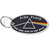 Rock Off Pink Floyd - Dark Side Of The Moon Oval White Border Sleutelhanger - Zwart