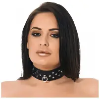 Rimba - Collar 4 cm breed versierd met studs