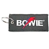 Rock Off David Bowie - Flash Logo Sleutelhanger - Zwart