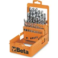 Beta Set spiraalboren, korte uitvoering HSS volledig geslepen glimmende afwerking (art. 142) in kistje 412/SP49 - 004120449