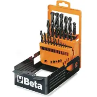 Beta 6-delige set spiraalboren, korte uitvoering HSS gewalst (art. 410) in kistje 410/SP25 - 004100425