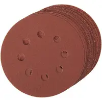 Silverline 125 mm geperforeerde klittenband schuurvellen, 10 pk. 4 x 60, 2 x 80, 120, 240 korrelmaten