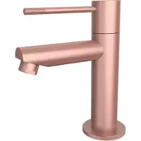 Best design Toiletkraan Lyon-Ribera Uitloop Recht 14 cm 1-hendel Mat Rose Goud