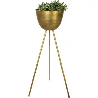 HD Living Bloempot Gold 40 x 40 x 125 cm