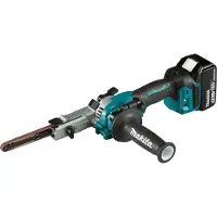 Makita DBS 180 RTJ accu-bandvijl 18 V 9 x 533 mm borstelloos + 2x accu 5.0 Ah + lader + Makpac