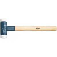 Wiha Kunststof hamer terugslagloos | zeer hard | met hickorysteel | rond-slagkop | 165 mm | 60 mm - 39014