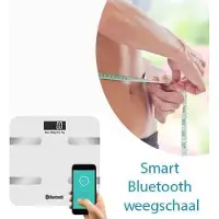 Deluxa Je gezondheid goed bijhouden met de Smart Bluetooth weegschaal-Wit Kleur