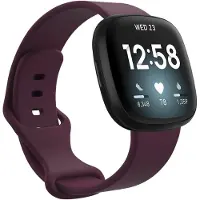 IMoshion Siliconen bandje voor de Fitbit Versa 4/ 3 / Sense (2) - Donkerrood