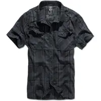 Brandit Overhemd 'Roadstar' duifblauw / zwart