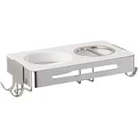 Wenko föhnhouder Premium Plus 27 x 15 x 8,5 cm RVS zilver
