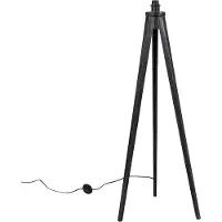 QAZQA Landelijke vloerlamp tripod zwart - Tripod Classic