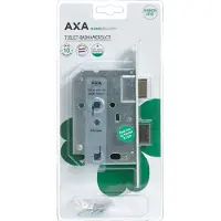 Axa Deurslot 7165 - voor toilet/badkamer TL63-8 - Slot voor binnendeuren met sleutels - RVS Voorplaat - Incl. sluitplaat en bevestigingsmiddelen
