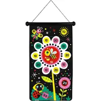 Janod - Spel - Dartspel tuin - Dubbelzijdig magnetisch dartbord