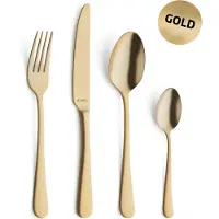 Amefa Austin Goud – 24-delige Bestekset – 6 Personen – PVD Mat – 18/0 Chroomstaal – Cadeauverpakking