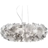 Slamp Hanglampe , Clizia, dimbare, Grijs, Woonkamer, Kunststof, Designer