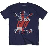Ginza.se The Rolling Stones - British Flag Tongue Heren T-shirt - XL - Blauw