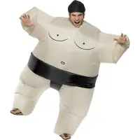 Smiffys Volwassen opblaasbare sumo kostuum - Verkleedkleding - One size