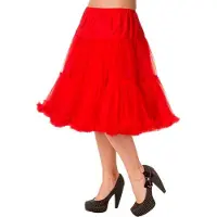 Banned Petticoat lang rood - Vintage Retro Rockabilly - 23 inch lengte - XL/XXL - Banned