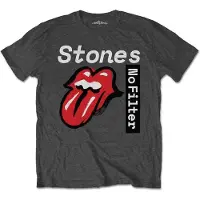 The Rolling Stones T-Shirt No Filter Text Homme Gris Fonc?