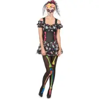 Boland verkleedkostuum Mrs. Day of the Dead zwart