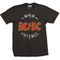 AC/DC Shirt High Voltage Unisex Black 2XL