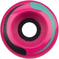 Nijdam Wielen voor Rolschaatsen - 54 x 32 mm - Magenta/Zwart/Smaragd