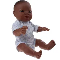 Berjuan Afrikaanse Pasgeboren Babypop Met Kleding 30 Cm