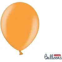 Party Deco 100 oranje metallic ballonnen 30cm