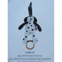 Noukie'S - Muziek knuffel - Hond Jack - marine met vlekken