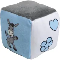 Happy People Kubus Junior 11 Cm Pluche Blauw/grijs